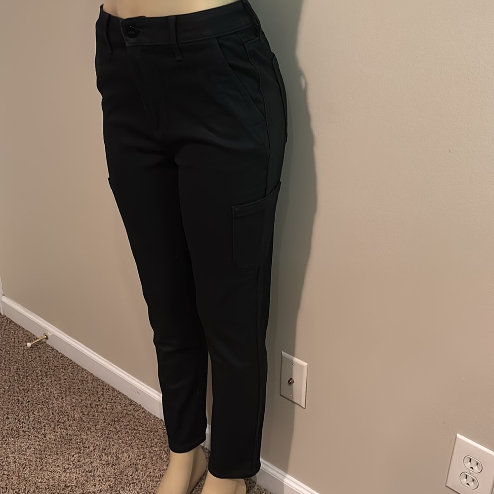 Paige Jolie Coated Straight-Leg Crop Pants size 30 - Picture 10 of 16